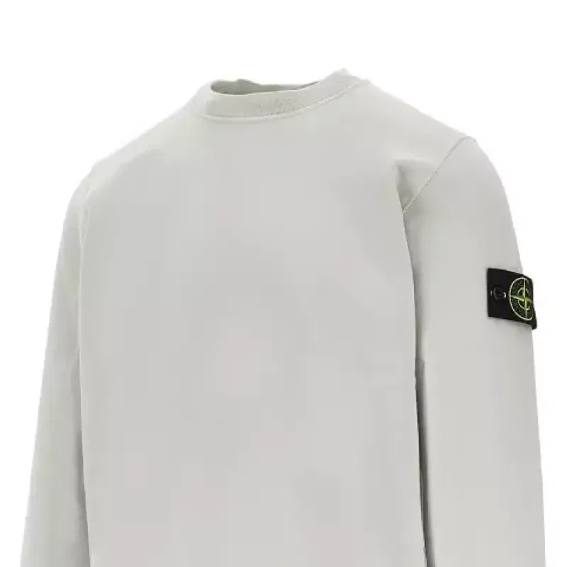Свитшот с логотипом Logo Patch Crewneck STONE ISLAND, Dusty Gray — фото 3