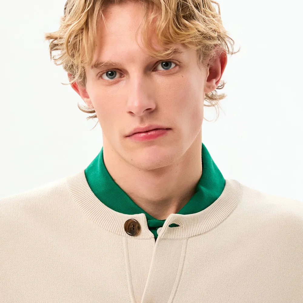Мужской кардиган с круглым вырезом цвета айвори от Tommy Hilfiger — фото 4