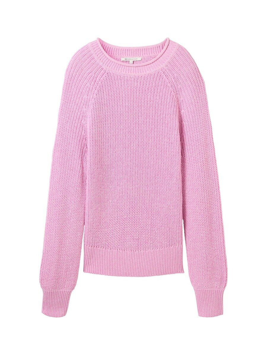 

Тонкий вязаный свитер TOM TAILOR DENIM Sweater, розовый