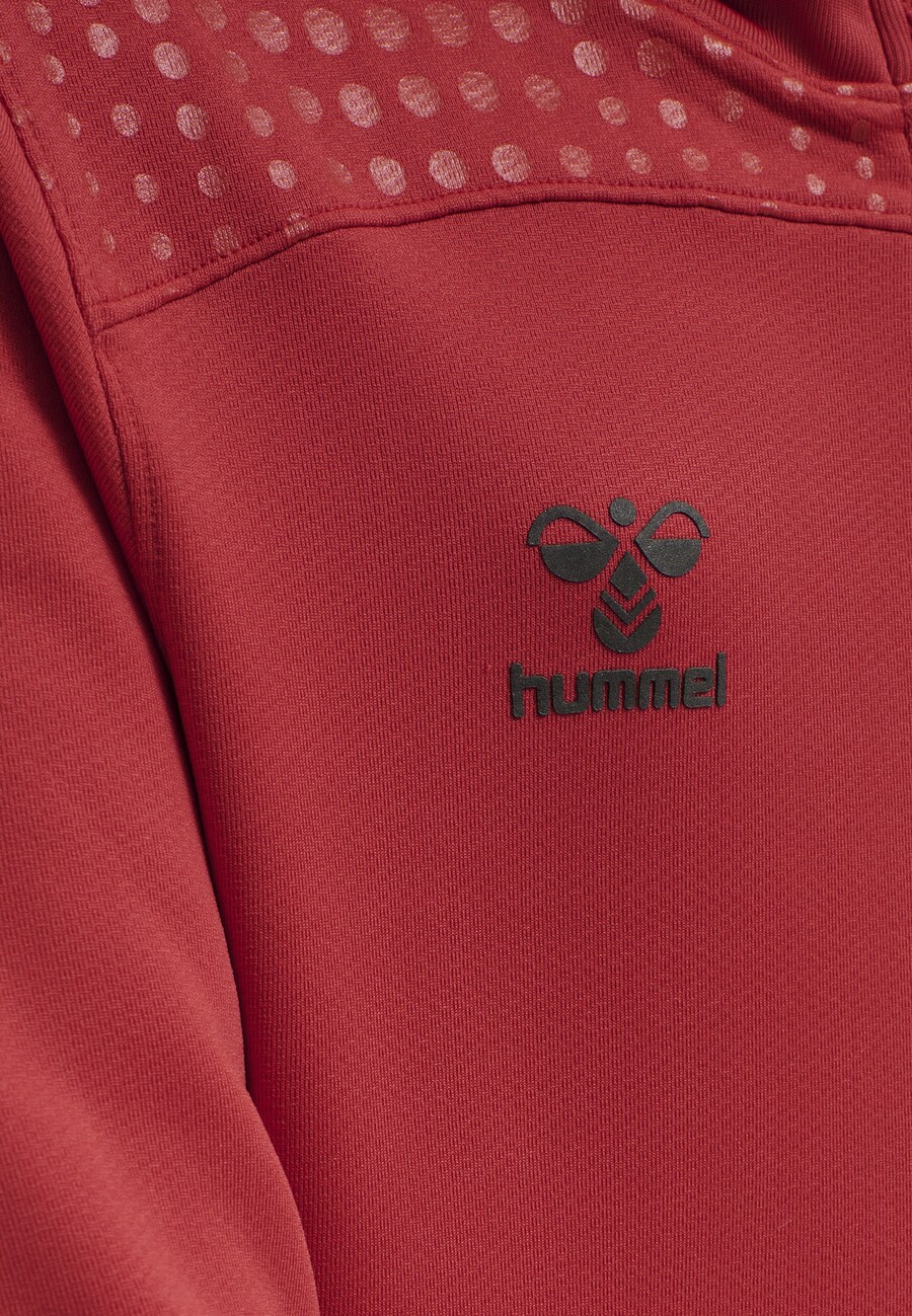 Спортивная толстовка с капюшоном на молнии Hummel, цвет Rusty red — фото 4