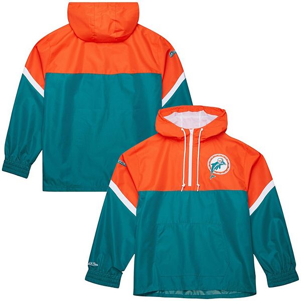 

Мужская оранжево-голубая ветровка Miami Dolphins Tie Breaker Vintage Logo Mitchell & Ness