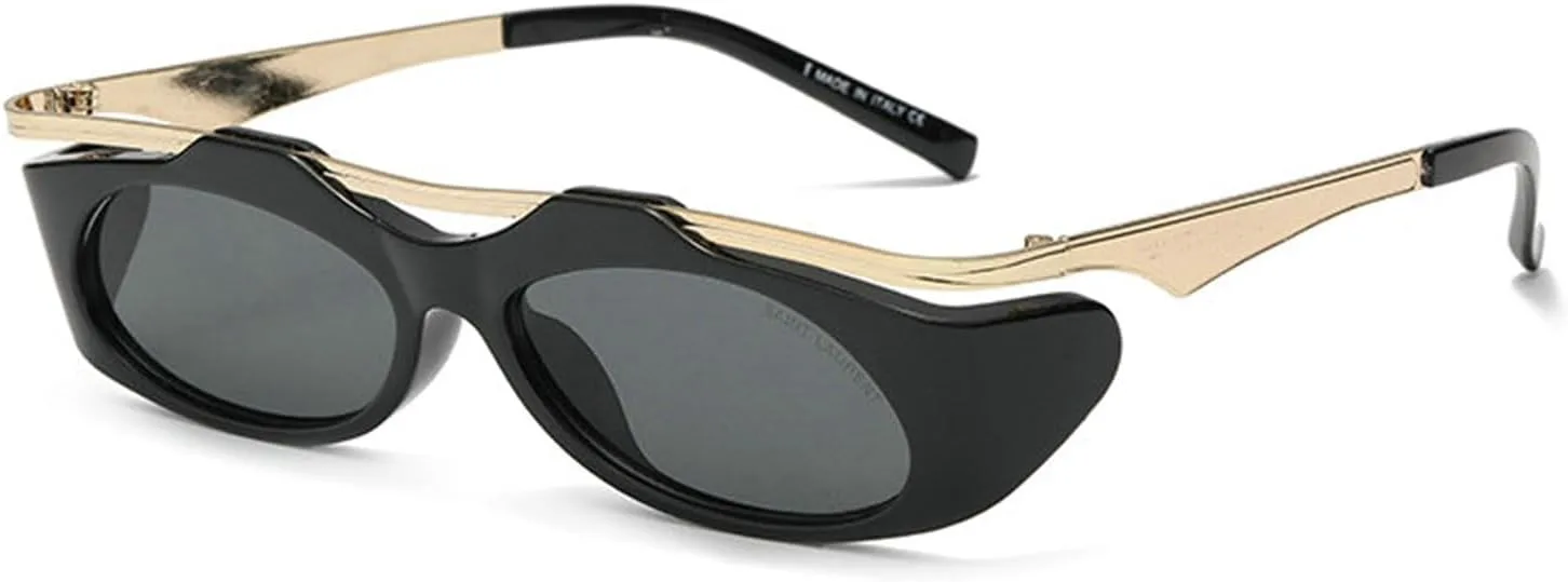 

Хелена, солнцезащитные очки в стиле панк Y2K, круглые, в маленькой оправе, женские, роскошные, винтажные, прямоугольные, для женщин, очки-щитки helena, C1