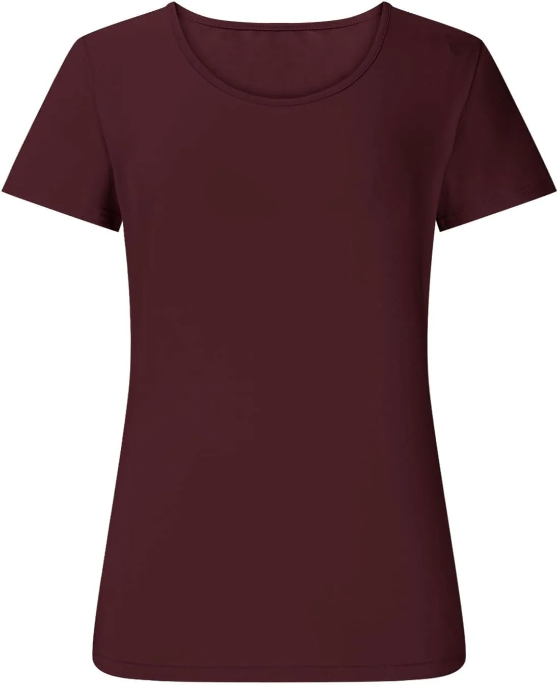 Женский топ с круглым вырезом и короткими рукавами, Slim Fit, для тренировок — фото 4