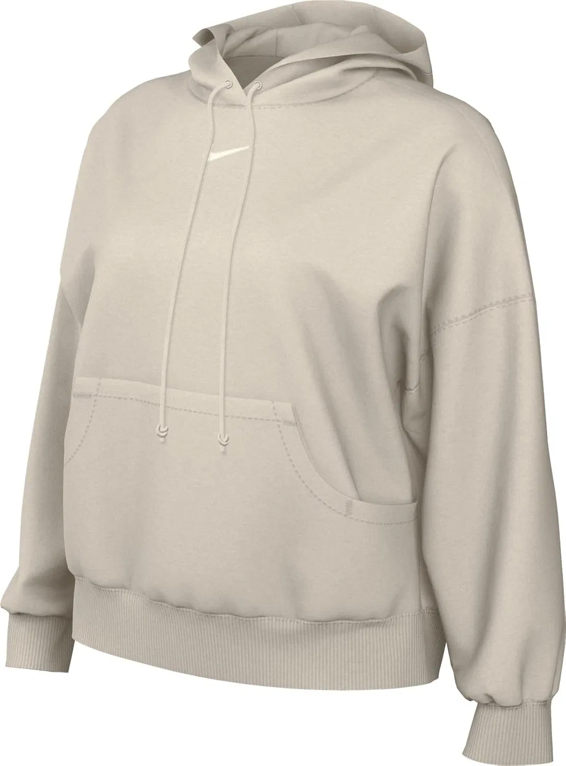 Худи женское оверсайз Nike W Nsw Phnx Flc Oos Po, цвет Lt Orewood Brn/Sail