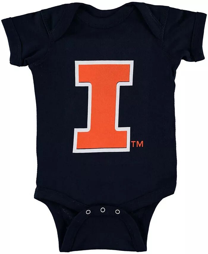 

Боди с большим логотипом Infant Navy Illinois Fighting Illini Two Feet Ahead
