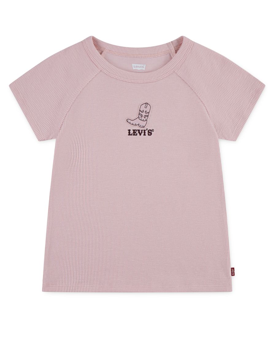 

Топ-реглан с аппликацией в виде сапог для девочек Levi's, Crystal Rose