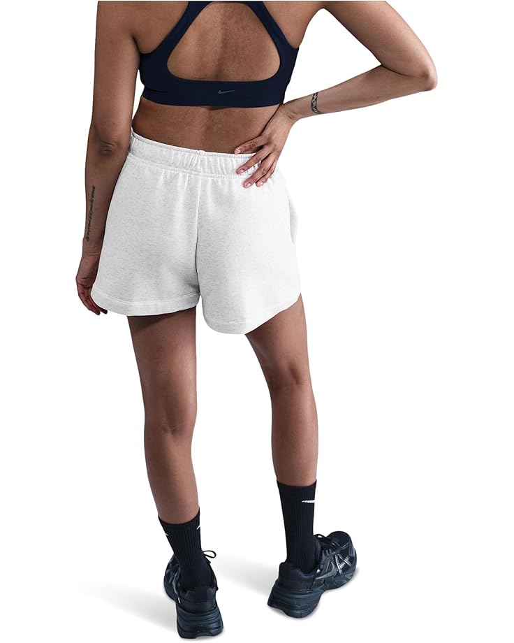 Шорты Nike Sportswear Club Fleece Mid-rise Shorts, цвет Birch Heather/Black — фото 2