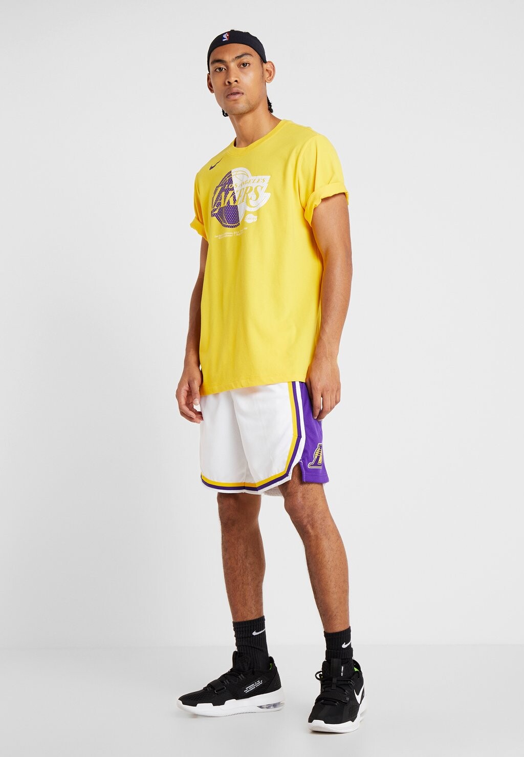 Спортивные шорты LAL M NK SWGMN SHORT HOME 18 Nike, белый/фиолетовый — фото 2