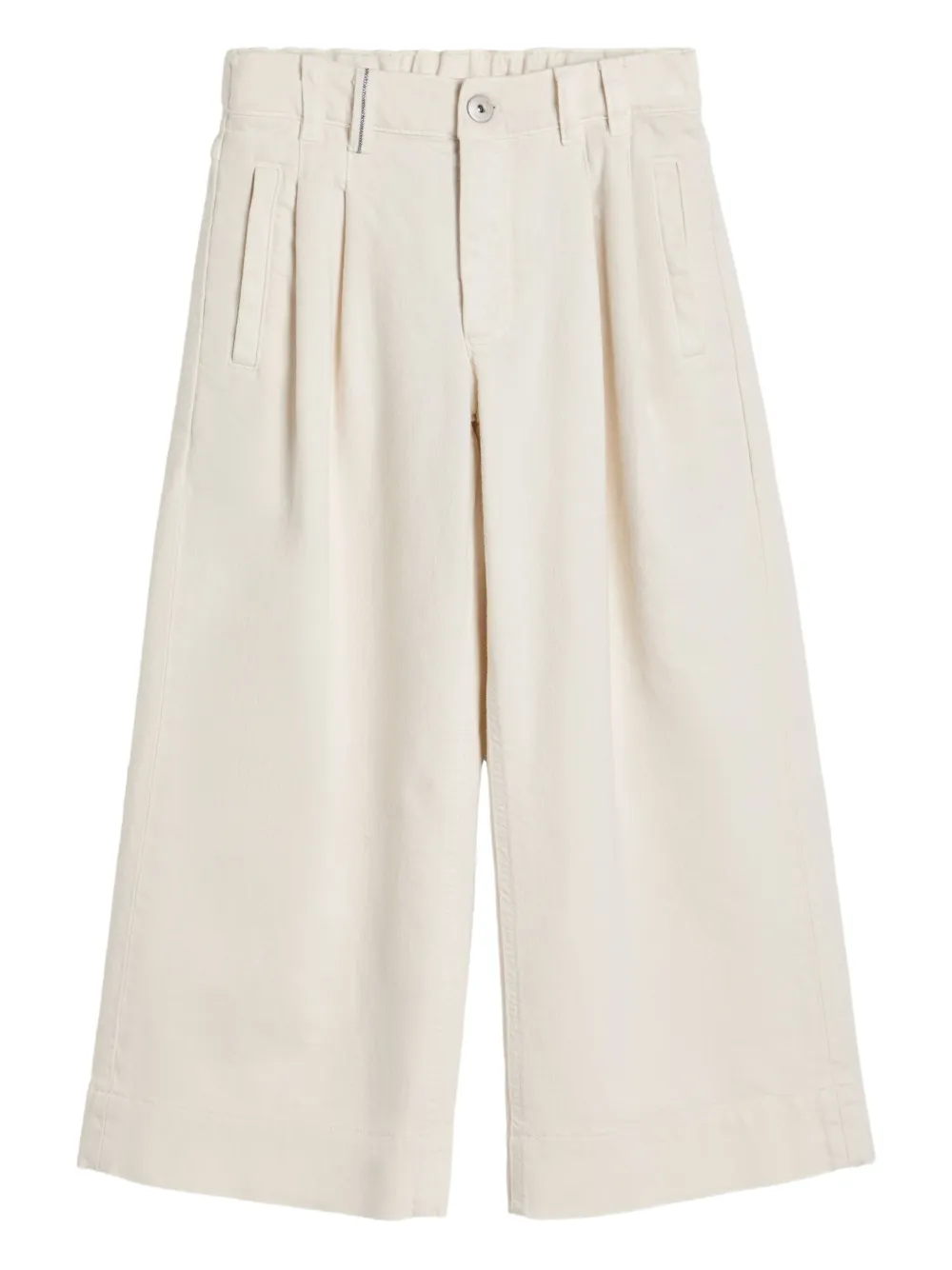 

Плиссированные брюки Brunello Cucinelli Kids, нейтральный