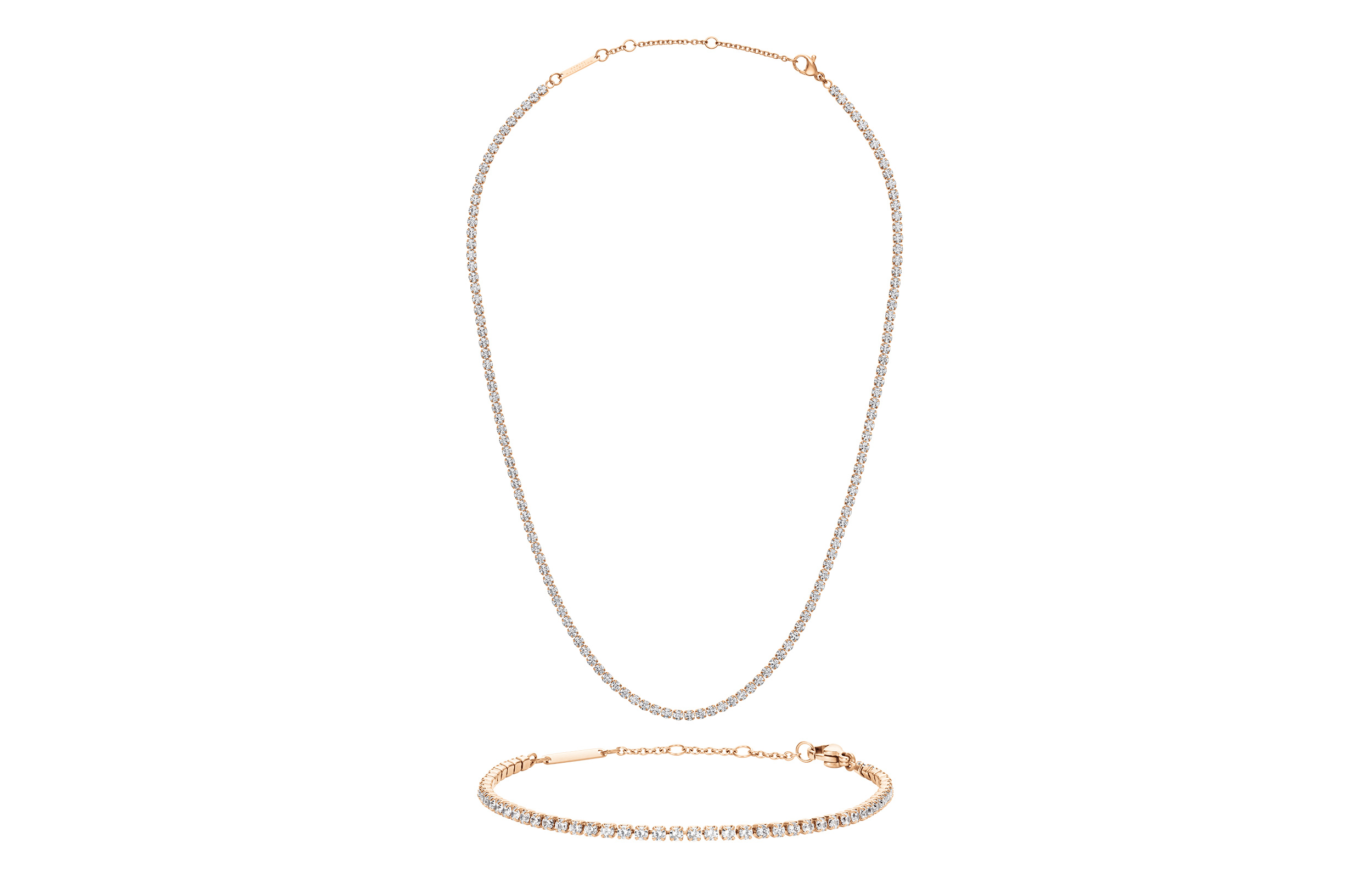 

Daniel Wellington Zircon Alloy Necklace Bracelet Unisex DW/DanielWellington, золото