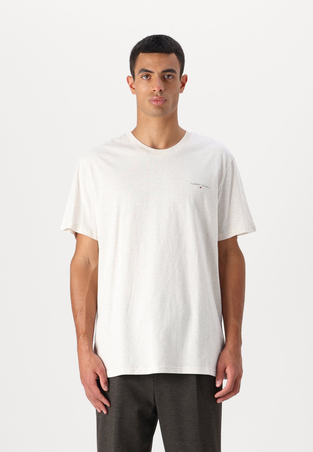 

Базовая футболка SLIM LINEAR CHEST TEE Tommy Jeans, бежевый