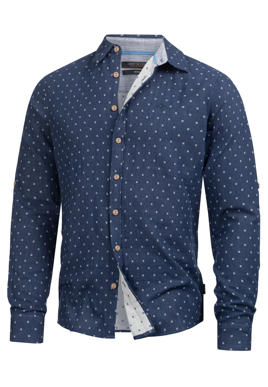 

Рубашка на пуговицах классического кроя INDICODE JEANS Joffrey, синий
