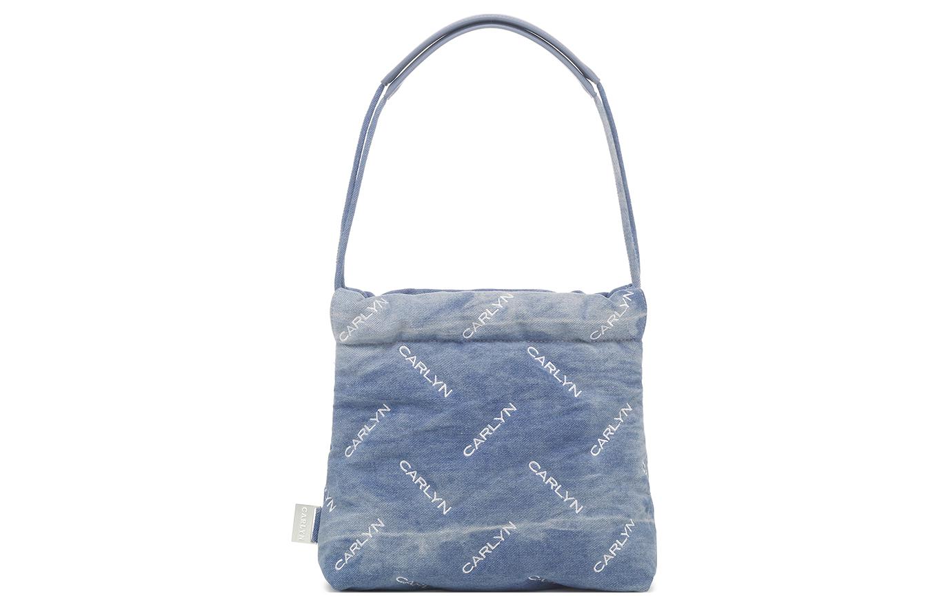 

CARLYN Полиэстеровая сумка через плечо мини женская джинсового синего цвета, Denim Blue
