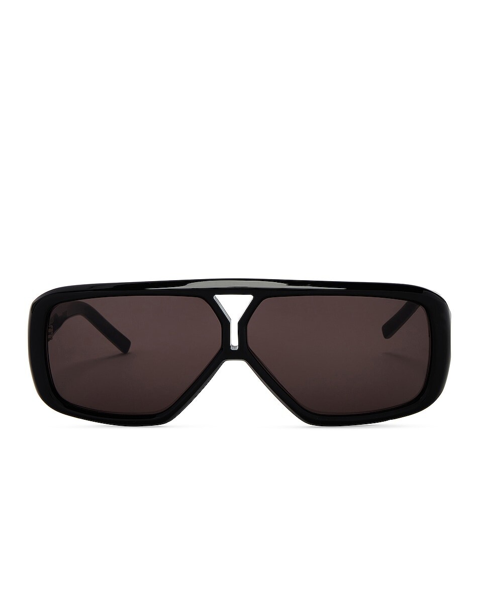 

Солнцезащитные очки Saint Laurent Rectangular, черный