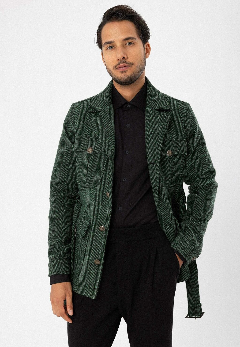 

Легкая куртка PATTERNED BELT DETAILED Antioch, цвет green