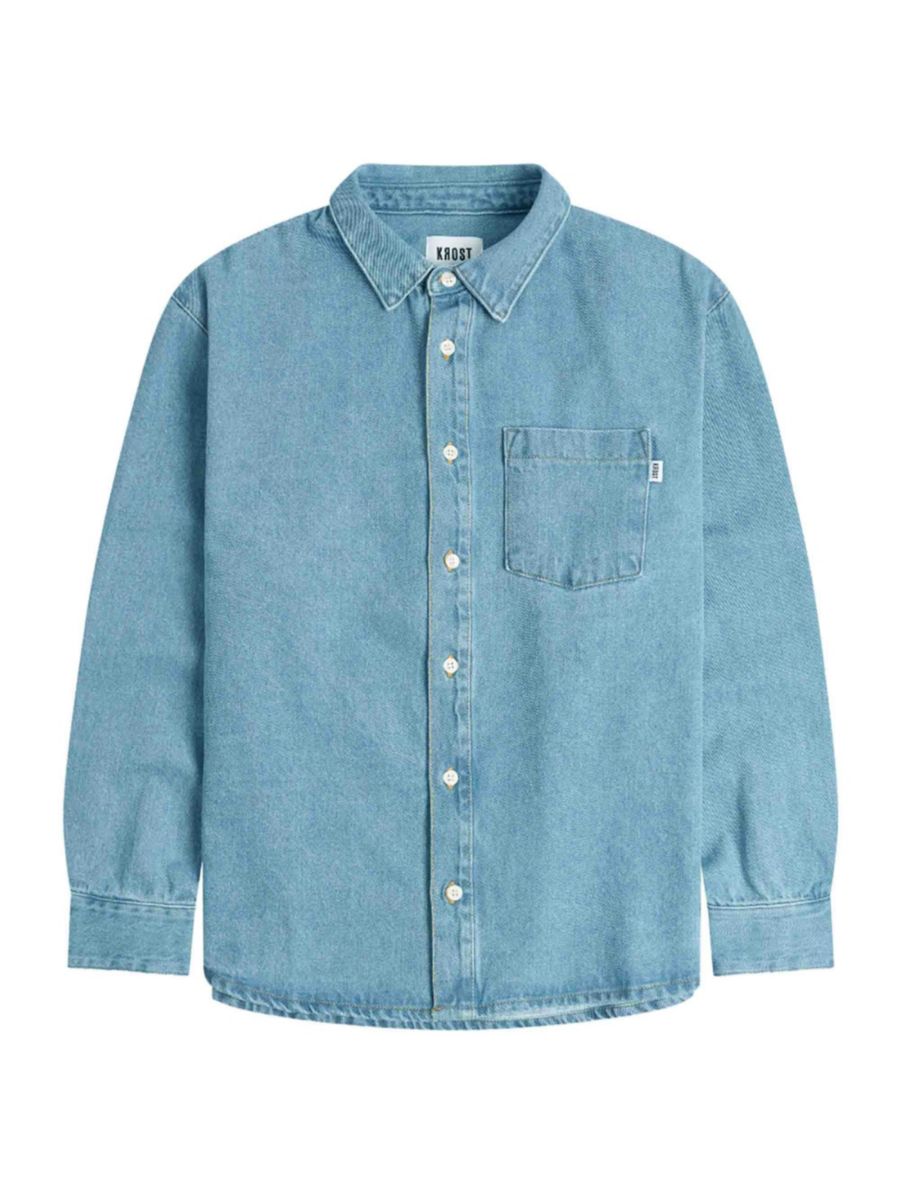 

Джинсовая рубашка Mid Stone Krost, цвет Medium Wash