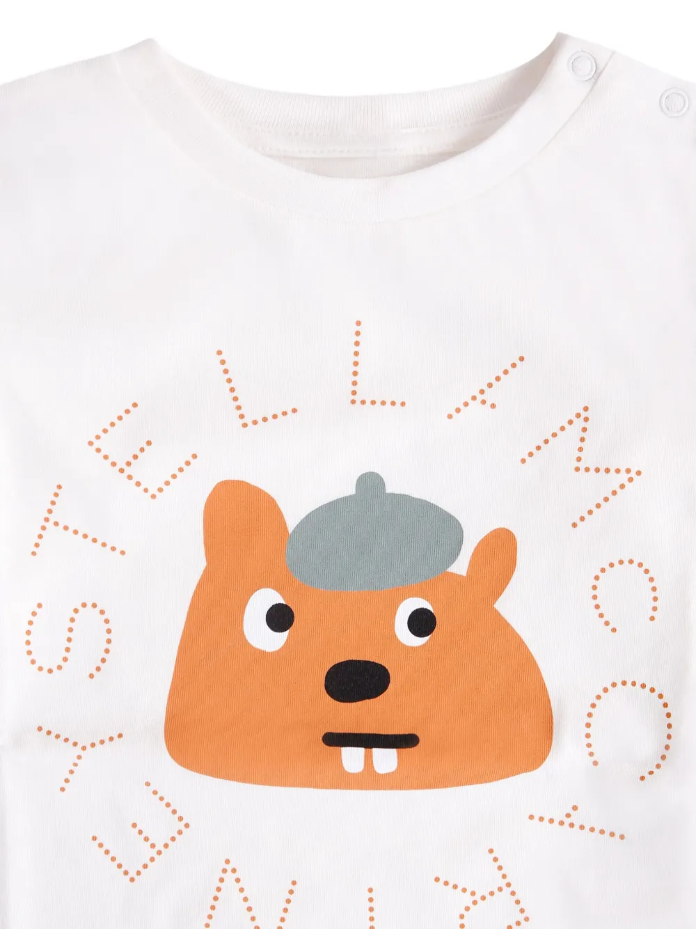 Футболка с длинными рукавами и анималистичным принтом Stella McCartney Kids, белый — фото 3