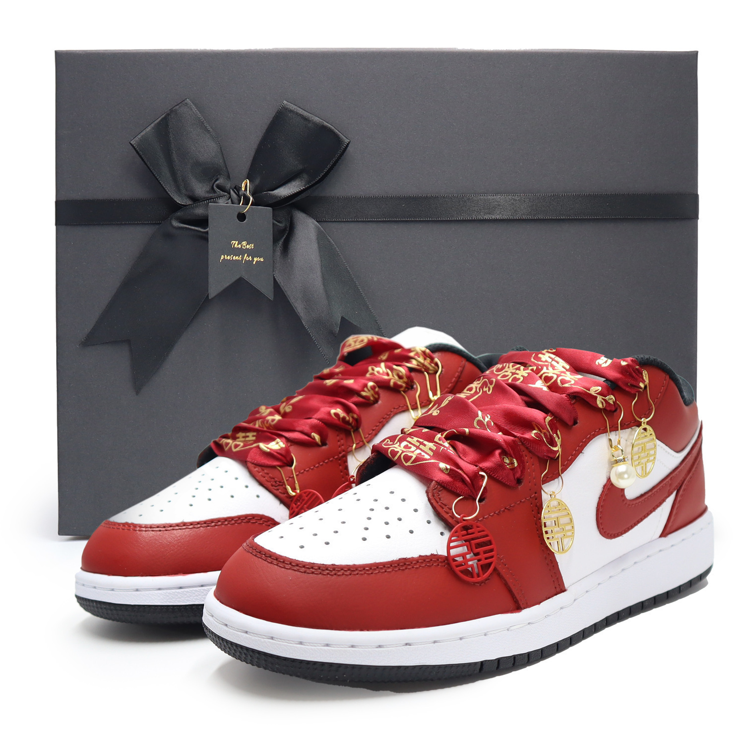 

Детские баскетбольные кроссовки Air 1 Grade School Jordan, красно-белые