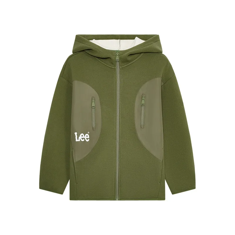 Детская куртка с капюшоном утепленная Lee, Army Green