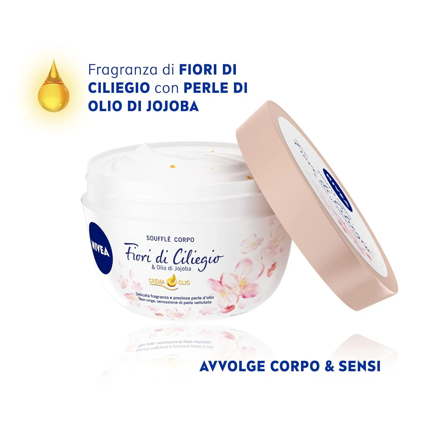Крем для тела Nivea Soufflé Cherry Blossoms с маслом жожоба, 2 x 200 мл Nivea — фото 3