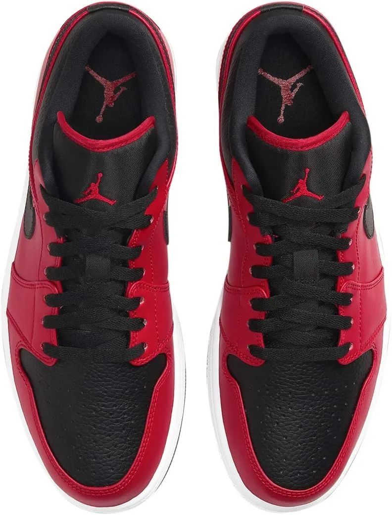 Мужские баскетбольные кроссовки Nike Air Jordan 1 Low, белый/черный/красный — фото 4