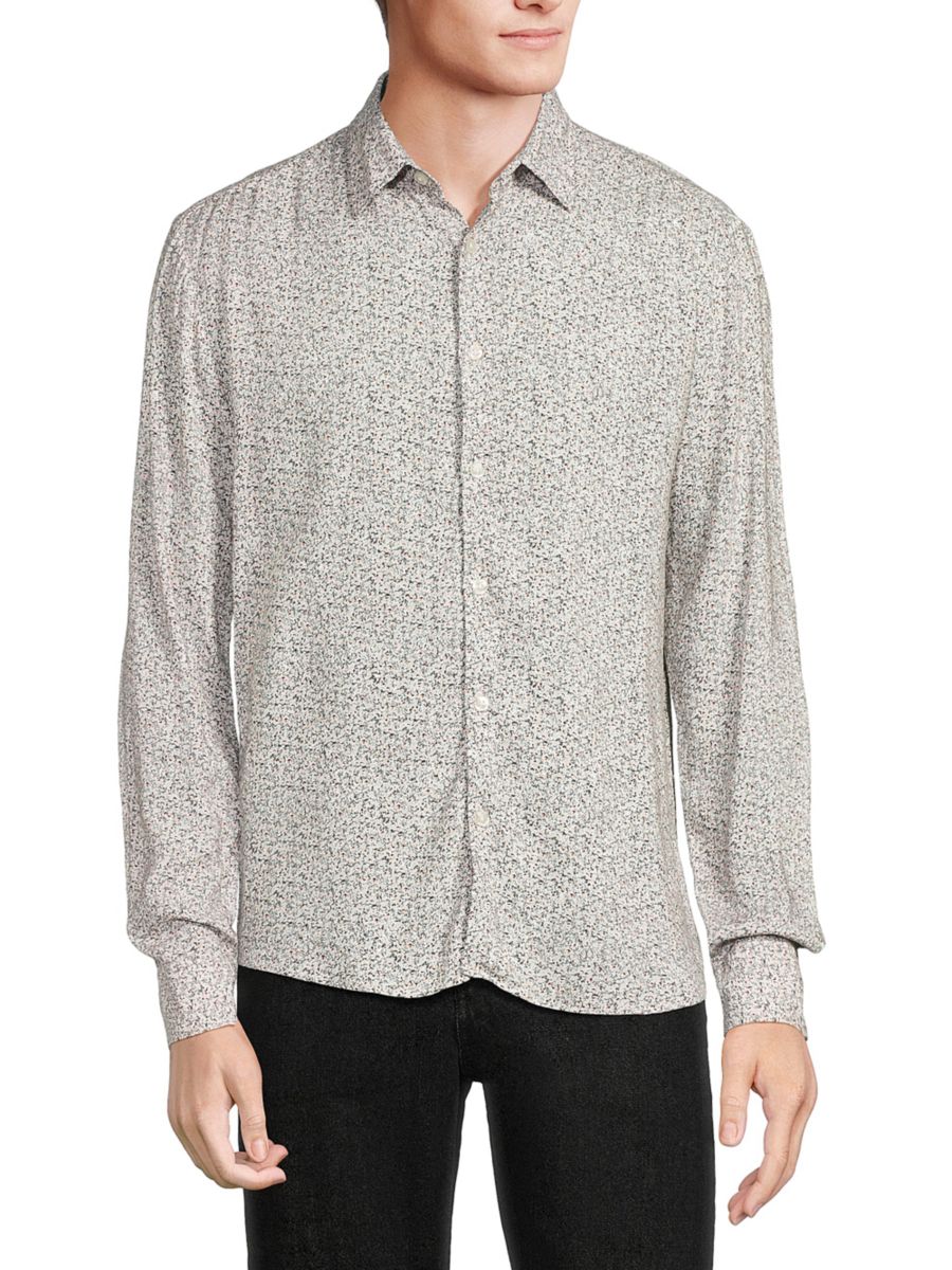 

Рубашка Ermo Casual Slim Fit с принтом HUGO, цвет Dark Green