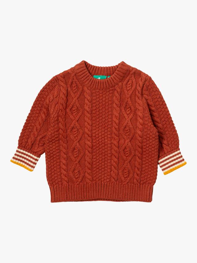 

Детский джемпер из хлопка аранской вязки Little Green Radicals, Ginger