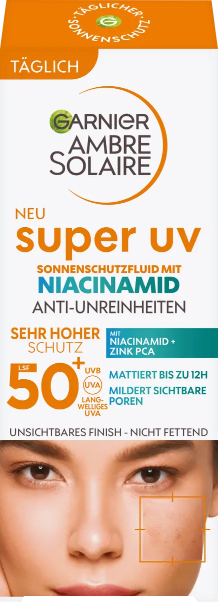 

Солнцезащитный флюид для лица супер УФ с ниацинамидом SPF 50+ 400мл Garnier