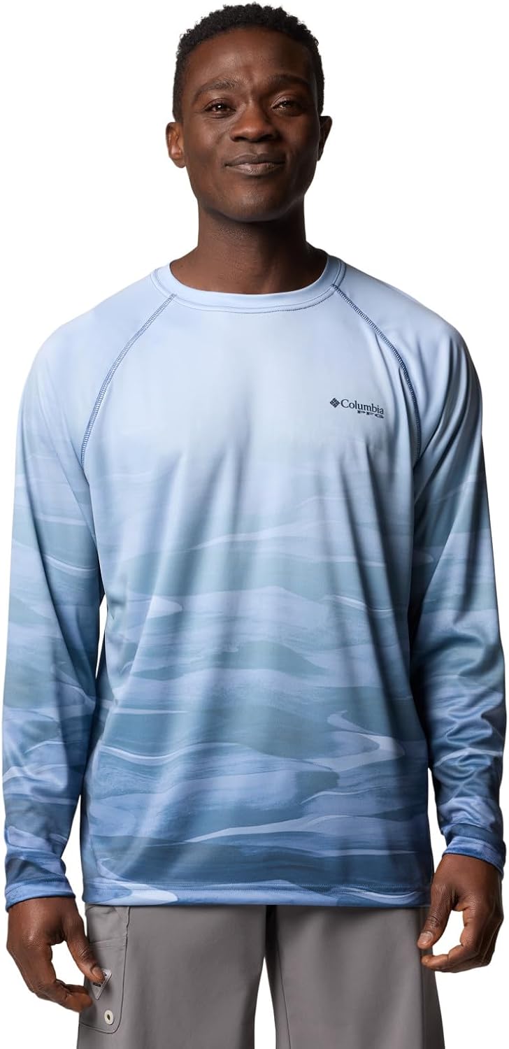 

Columbia мужская футболка с длинным рукавом Super Terminal Tackle PFG Fade, Collegiate Navy/Obsidian Fotw Permit, Черный, Columbia мужская футболка с длинным рукавом Super Terminal Tackle PFG Fade, Collegiate Navy/Obsidian Fotw Permit