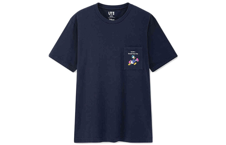 

Футболка унисекс темно-синяя Uniqlo, темно-синий