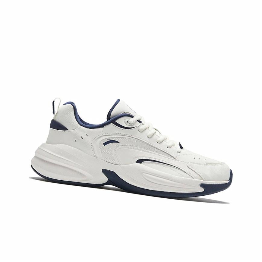 ANTA Кроссовки ACE Slip Resistant, Abrasion Resistant, Lightweight Low top Chunky мужские белые темно-синие — фото 3