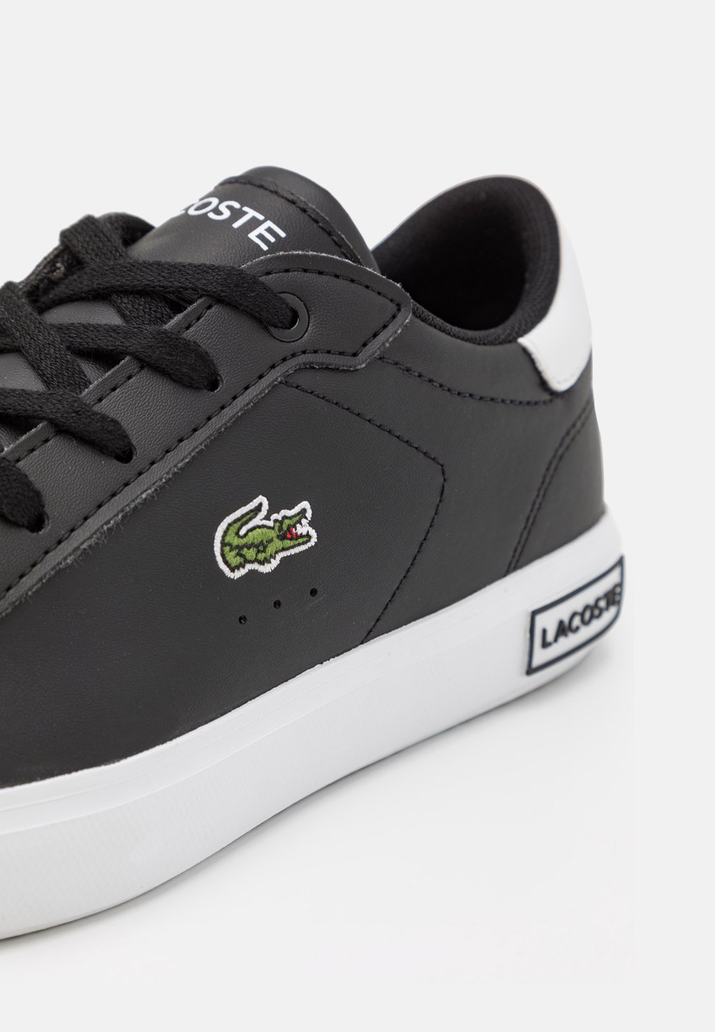 

Кроссовки на шнуровке POWERCOURT CHILDREN UNISEX Lacoste, черный