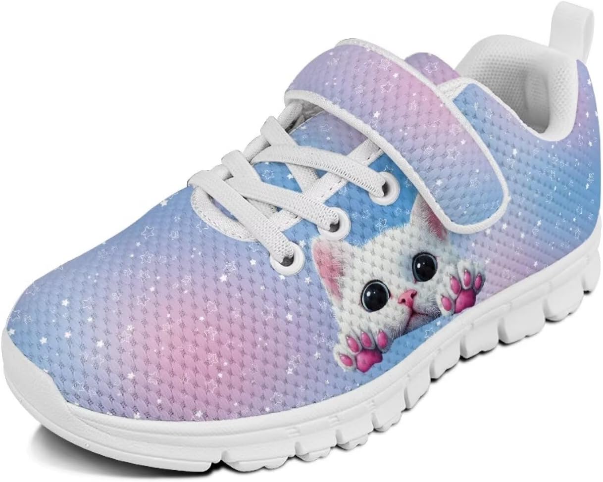 

Беговые кроссовки для девочек, теннисные кроссовки на шнуровке, детская спортивная обувь Cugasmaru, Cat