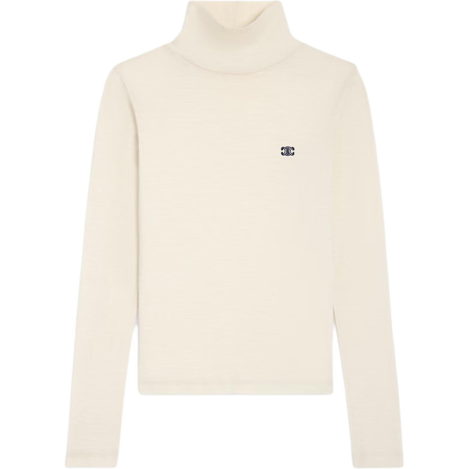 

Celine Женские свитера, кремовые, с высоким воротником, средней плотности, другие