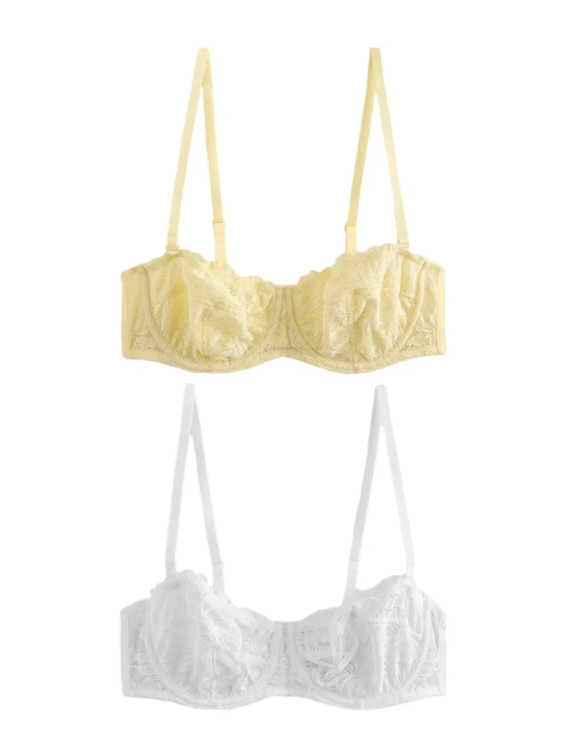 Бюстгальтер балконет Next, Yellow/White