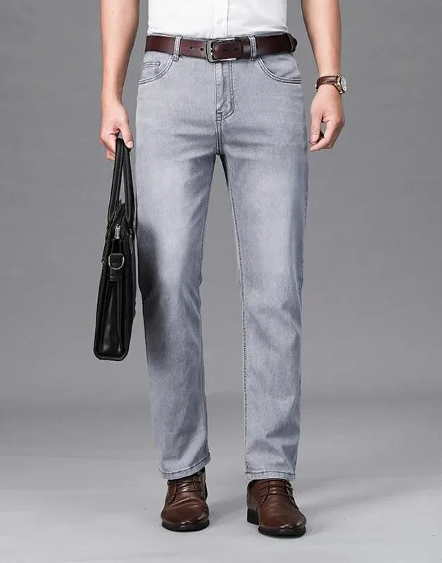 Джинсы, эластичный хлопок, Men's Elastic Cotton Jeans, 3 — фото 2