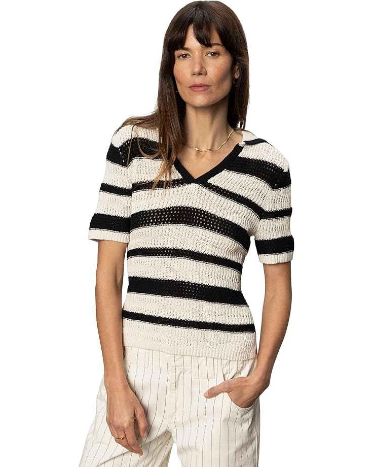 

Свитер Sanctuary Knitted Collared Top, цвет Black/Chalk