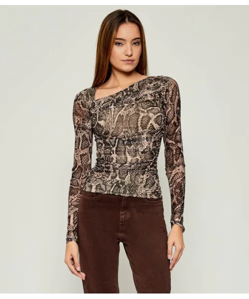 

Блузка Бернардетт Slim fit Guess Jeans, коричневый