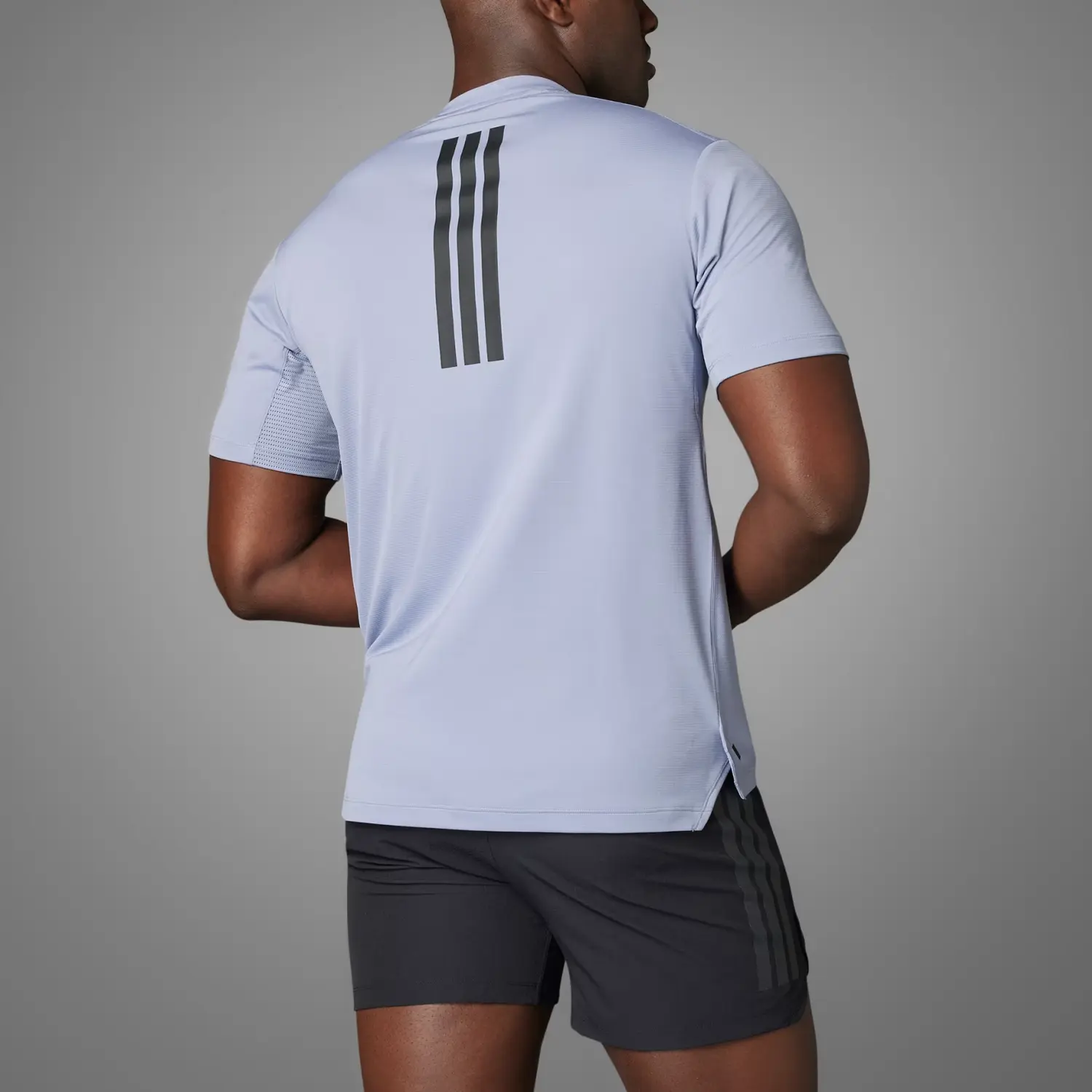Футболка Power 3 Stripes Adidas, серебристо-фиолетовый — фото 3