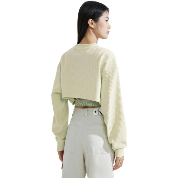 Толстовка женская LCE молочно-кофейного цвета Calvin Klein — фото 3