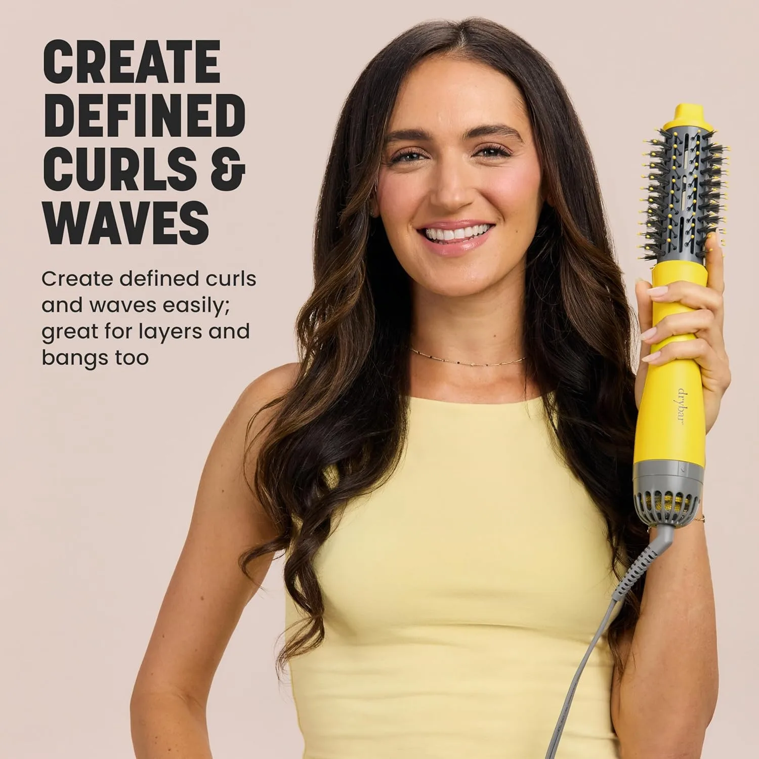 Набор насадок для фена Drybar | Быстрая укладка с большим объемом и меньшим количеством пушистости | Выберите размер насадки, подходящий для длины ваших волос и желаемой прически, Yellow — фото 3