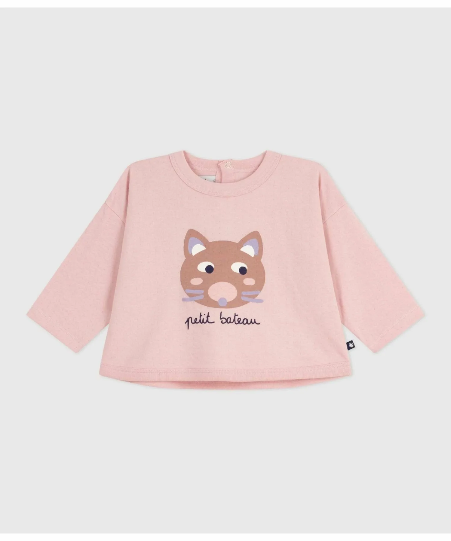 Футболка с длинными рукавами PETIT BATEAU, Light Pink — фото 3