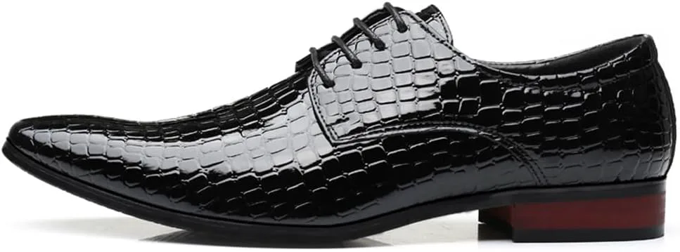 

Мужские классические туфли оксфорды на шнуровке с заостренным носком, современные формальные туфли для мужчин Abborora, черный