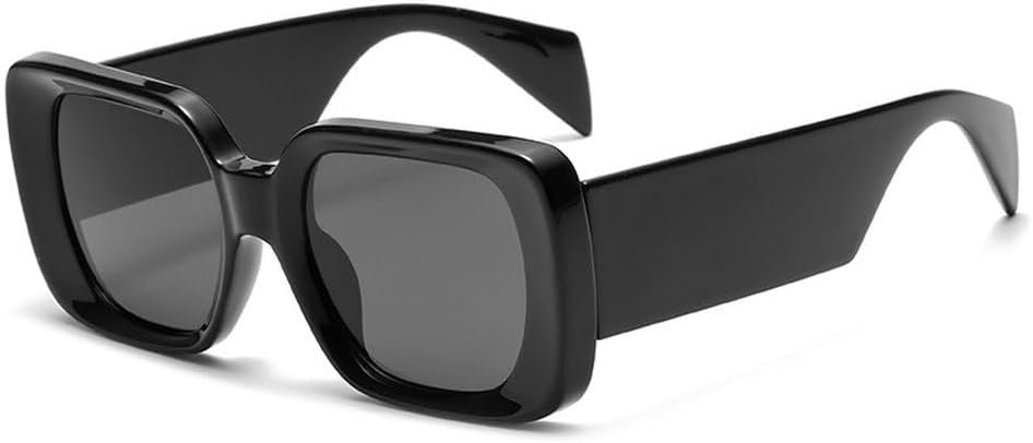 

Модные большие квадратные женские солнцезащитные очки с желейными линзами, ретро-узором и широкими дужками, мужские градиентные солнцезащитные очки с защитой от УФ-излучения UV400 SKFGNX, Black Grey