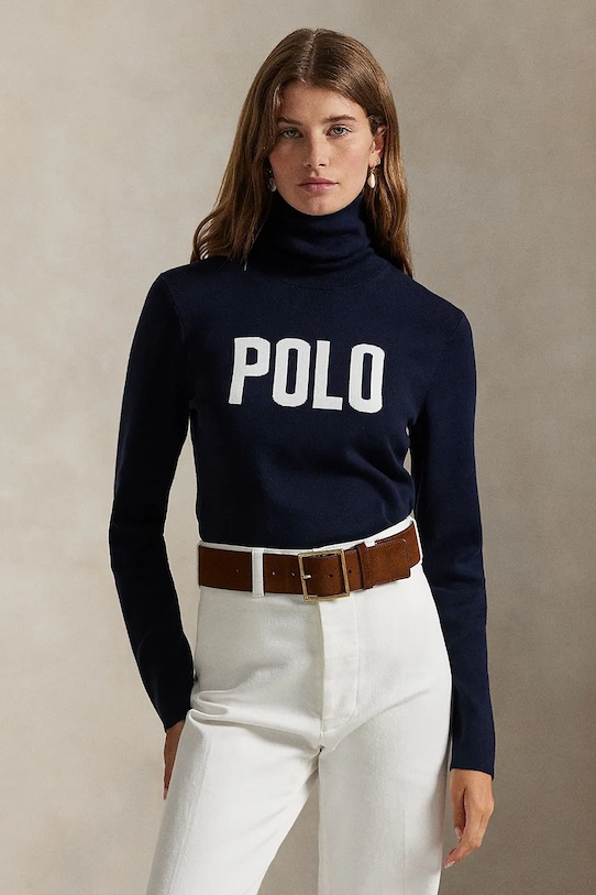 

Хлопковый свитер Polo Ralph Lauren, темно-синий
