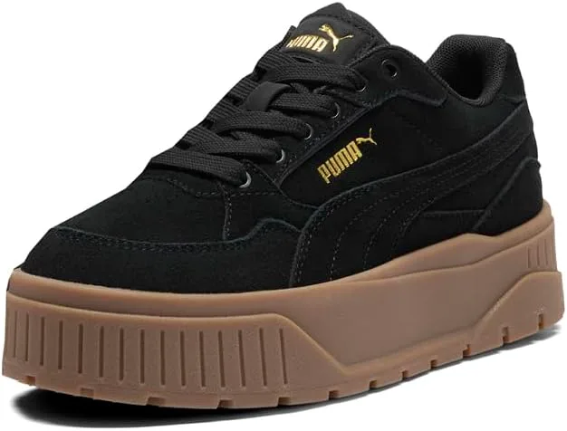 Детские кроссовки PUMA для девочек Karmen II Idol SD на шнуровке, повседневные - черные — фото 3