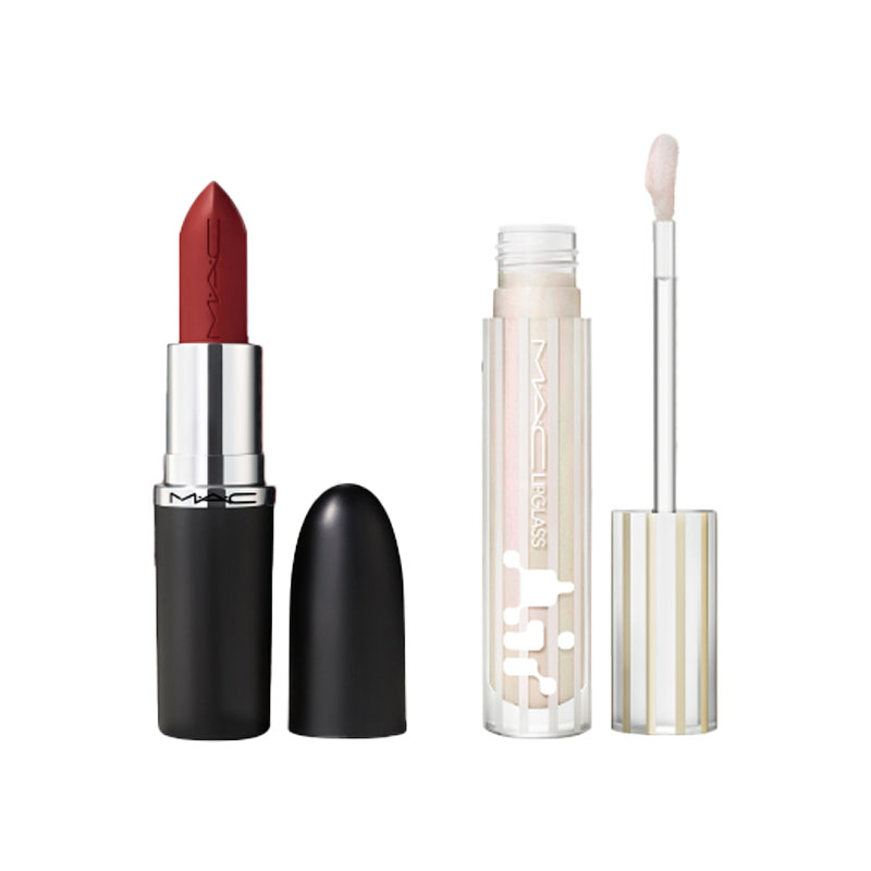 Классическая сатиновая помада Air Lip Gloss набор косметики легко растушевывается тон 5мл+3,5г MAC — фото 4