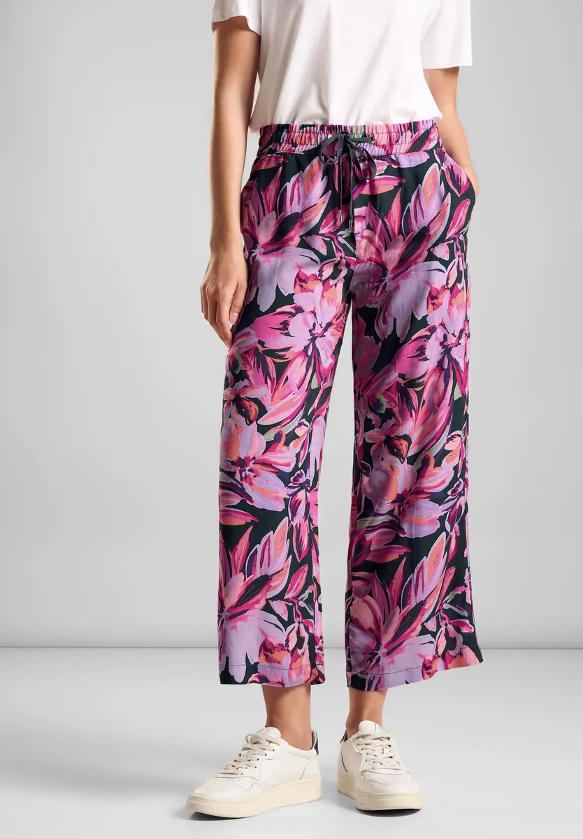 

Брюки из ткани STREET ONE, завышенная талия, цвет Magnolia Pink