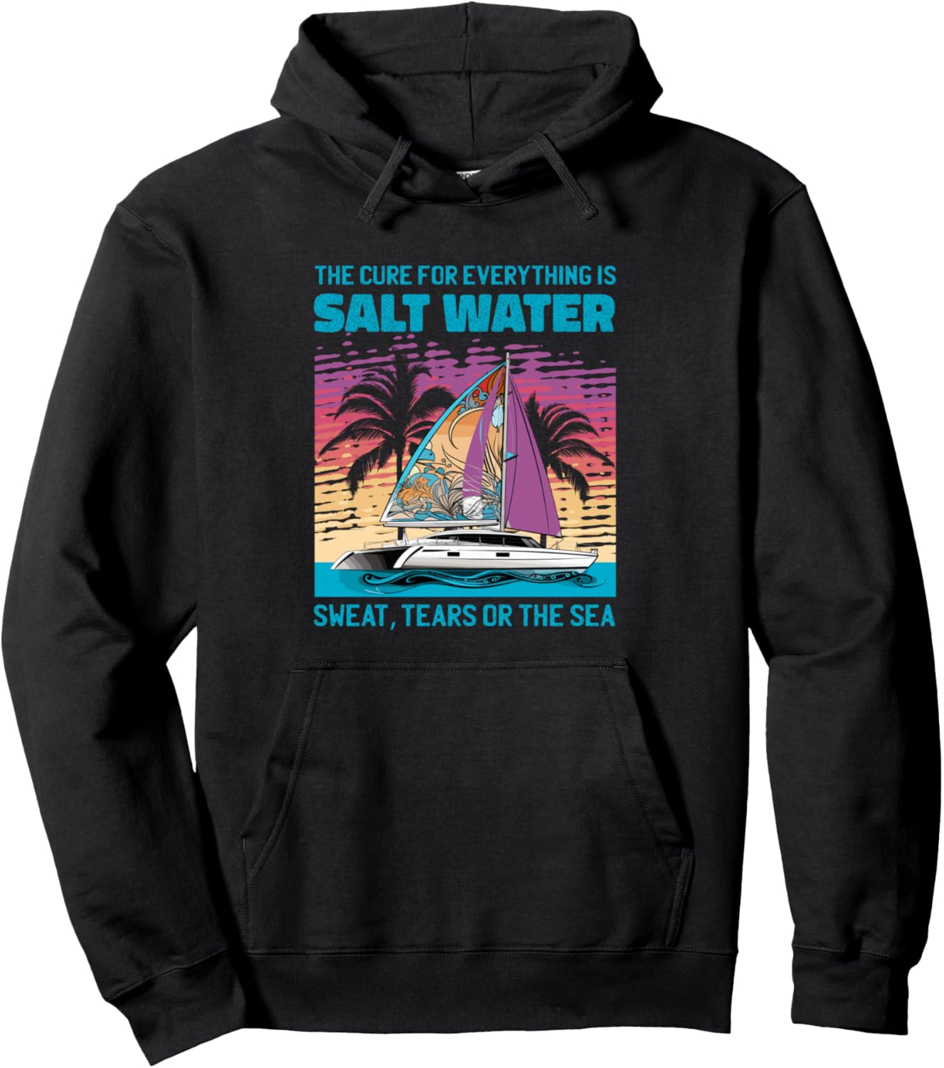 

Парусная яхта, парусник, катамаран, толстовка с изображением катамарана Sailing Sails Accessories Gifts Clothing, черный
