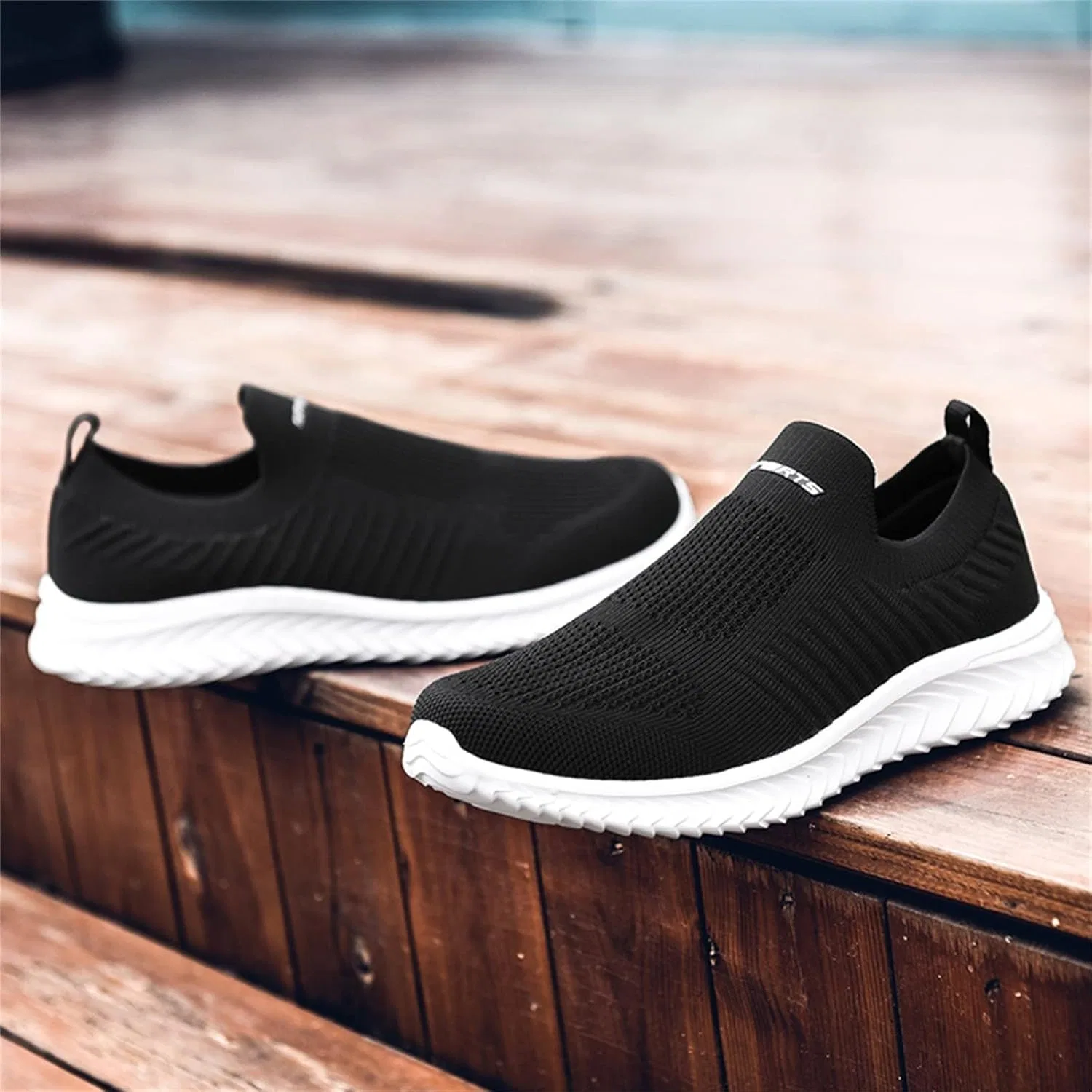 Мужские модные летние кроссовки Lite Adapt из сетчатой ​​ткани, дышащие, легкие, удобные, повседневные, на плоской подошве Generisch, White — фото 4